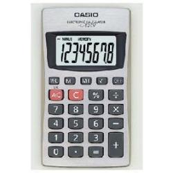 Casio TASCABILI CALCOLATRICE 8 CIFRE ALIMENTAZIONE A BATTERIA STRUTTURA METALLICA     CALCOLO DELLA PERCENTUALE E RADICE QUADRATA