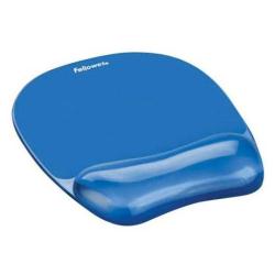 Fellowes Mouse Pad Mouse Pad con Poggiapolsi Crystals Gel Blu