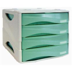 Arda Cassettiere Cassettiera Smile verde trasparente 289x380x254 mm  infrangibile  funzionale e modulabile