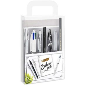 Bic Penne a Sfera SILVER SET BLOCCO APPUNTI + PENNE