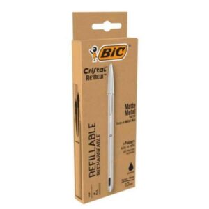 Bic Penne a Sfera CRISTAL RE NEW 1MM NERO 1+2REFILL