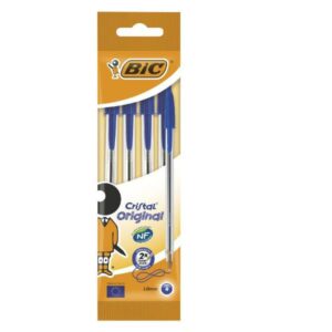 Bic Penne a Sfera CF4-BLSITER-CRISTAL MED POUCH 4 BLUE EU