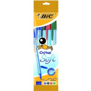 Bic Penne a Sfera CF4-BLISTER-CRISTAL SOFT AST PO4 EU