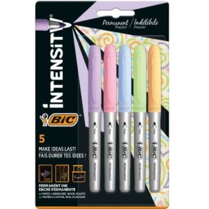 Bic Marcatori Marcatori permanenti con grip in gomma in colori pastel  o rainbow.