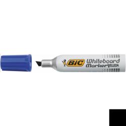 Bic Marcatori Bic Whiteboard Marker Velleda 1781 blu punta scalpello tratto 3 5 – 5 5 mm -Bic- fusto metallo  resistente al caldo/freddo (conf.12)