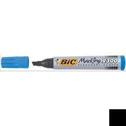 Bic Marcatori Bic Marking 2300 blu punta scalpello ultra resistente (3 7 mm-5 5 mm)-Bic- fusto in plastica design conico (Conf. 12 pz)