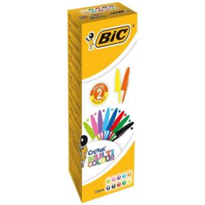 Bic Penne a Sfera CONF20 PENNE CRISTAL COL. ASS1.6MM