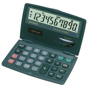 Casio TASCABILI CALCOLATRICE A 10 CIFRE STRUTTURA DOPPIA IN PLASTICA CALCOLO DELLA    PERCENTALE VALUTA E TASSA