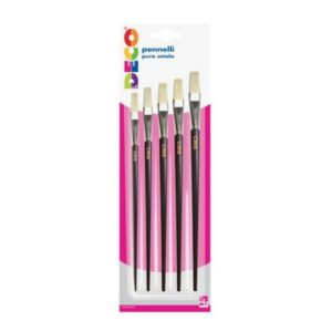 CWR Pennelli PENNELLI PIATTI PURA SET.BLISTER5PZ