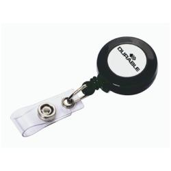 Durable Portanomi e portabadge Chiocciola yo-yo tonda con clip