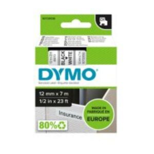 Dymo NASTRI PER ETICHETTATORI NASTRO  D1 12MMX7M NERO/BIANC