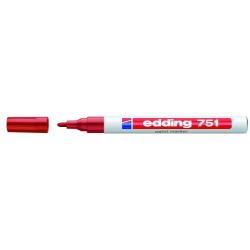 Edding Marcatori Marcatore permanente a vernice colore rosso  P/tonda  tratto 1-2 mm (Conf. 10 pz)