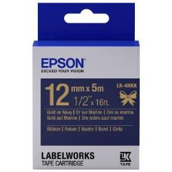 Epson NASTRI PER ETICHETTATORI Nastro satinato per etichettatrici Epson LK-4HKK oro/blu 12 mm (5 m)