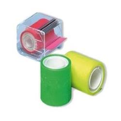 Eurocel Dispenser nastri adesivi Nastro adesivo scrivibile e removibile  50mm x 10mt  colore giallo fluo con dispenser (conf.6)