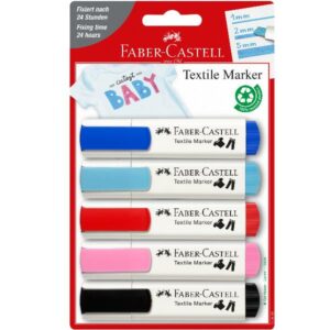 Faber Castell Marcatori CF5 MARKER TEXTILE – BABY PARTY COLORI ASSORTITI