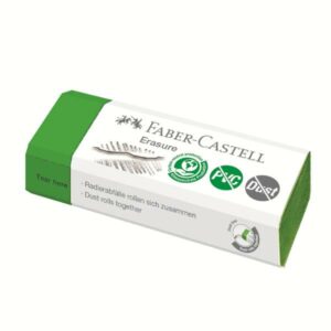 Faber Castell Gomme Gomma Dust Free   PVC Free  verde  con fascetta