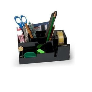 Lebez Portaoggetti da tavolo DESK ORGANIZER IN ABS NERO DA 33 METRI