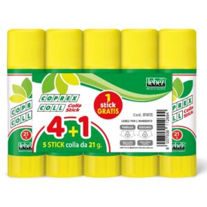 Lebez Colle COLLA STICK 21 GRAMMI 4+1 PZ.