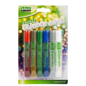 Lebez Kit Creativi GLITTER COLL 10 5 ML BLIS.6 PZ COLORI ASS.