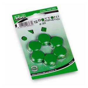 Lebez Accessori Lavagne e Planning CF12 BOTTONI MAGN.VERDE 20 MM BLIST