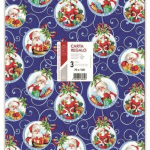 Florio Buste confezionamento regali CARTA REGALO CONFEZIONATA IN BUSTA DA 3 FG. CARTA REGALO LWC 60 GR.   NATALE ASSORTITI