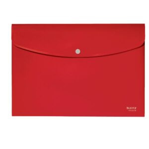 Leitz Cartelle e Cartelline CF10 recycle Buste con bottone – F.to A4 ROSSO