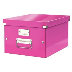 Leitz Portaoggetti da tavolo CLICK   STORE Scatola per archiviazione universale  M  – f.to A4 Fucsia metallizzato