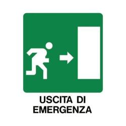 Markin Segnaletica CARTELLO USCITA DI EMERGENZA A DESTRA 250X310