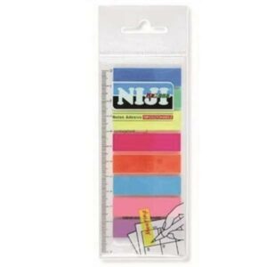 Lebez Correttori Segnapagina adesivi RIPOSIZIONABILI – COLORI NEON Segnapagina scrivibili. 25 stick in 8 colori. Con righello 12 cm. Conf. 24 blister.