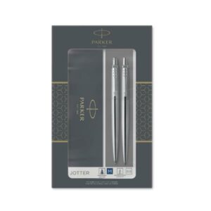 Parker Penne stilografiche PARKER GIFT SET DUO : JOTTER STAINLESS STEEL CT SFERA M + PORTAMINE   0,5