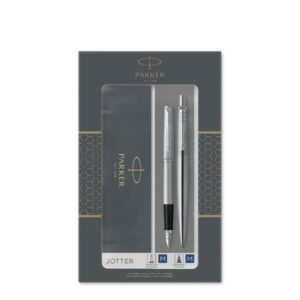 Parker Penne stilografiche PARKER GIFT SET DUO : JOTTER STAINLESS STEEL CT SFERA M + STILOGRAFICAM