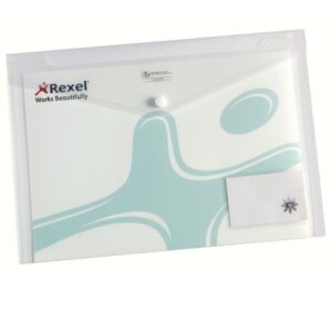 Rexel Cartelle e Cartelline ICE Cf. 5 buste con bottone A4 trasparente