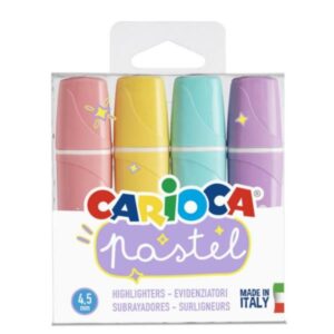 Carioca Evidenziatori CARIOCXA EVIDENZIATORE PASTEL MEMOLIGHT SCATOLA 4pz.