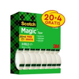 Scotch Nastri adesivi Nastro adesivo invisibile Scotch  Magic   Value Pack  24 Rotoli da 19 mm x 33 mm