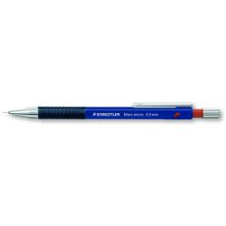 Staedtler Portamine Portamine Mars Micro blu 0.5 mm  impugnatura in caucciù clip pulsantino e puntale in metallo gommino e mine HB (conf.10)