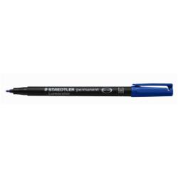 Staedtler Penne punta in fibra Penna Lumocolor Permanent blu 1 mm medio  adatta a qualsiasi superficie dry safe inchiostro permanente  (conf.10)