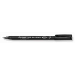 Staedtler Penne punta in fibra Penna Lumocolor Permanent nera 0.6 mm fine  adatta a qualsiasi superficie dry safe inchiostro permanente  (conf.10)