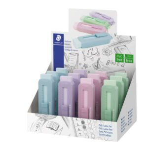 Staedtler Gomme Gomma con involucro in plastica rigida con cursore di scorrimento senza PVC ftalati e e latice