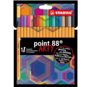 Stabilo Penne punta in fibra =>>AST POINT 88 18PCS WALLET ARTY