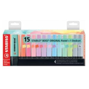 Stabilo Evidenziatori STABILO BOSS Pastel deskset da 15