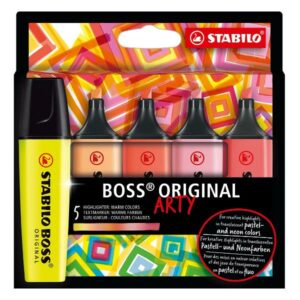 Stabilo Evidenziatori STABILO BOSS astuccio da 5 colori ass. – colori caldi