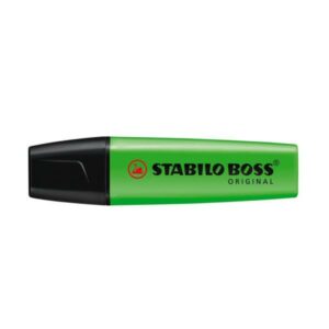 Stabilo Evidenziatori Evidenziatore Stabilo Boss Original -Stabilo- verde  ricaricabile  di lunga durata  fuoroscente universale (conf.10)