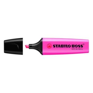 Stabilo Evidenziatori Evidenziatore Stabilo Boss Original -Stabilo- rosa ricaricabile  di lunga durata  fuoroscente universale (conf.10)