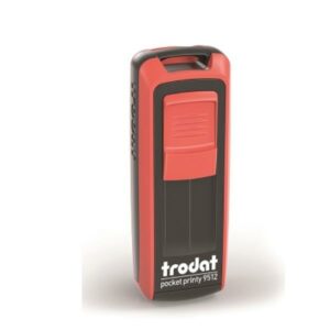 Trodat Timbri POCKET PRINTY 9512 (NERO/ROSSO FUOCO) CARTUCCIA NERA DIMENSIONI       PIASTRA 47X18