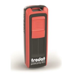 Trodat Timbri POCKET PRINTY 9511 (NERO/ROSSO FUOCO) CARTUCCIA NERA DIMENSIONI       PIASTRA 38X14