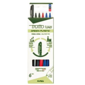 Tratto Penne a Sfera CF6 TRATTO1 GREEN PLAST 3 COL.ASS.