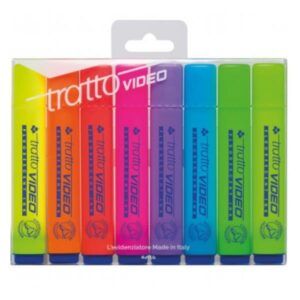 Tratto Evidenziatori CF8 PEZZI TRATTO VIDEO COLORI ARCOBALENO FLUO