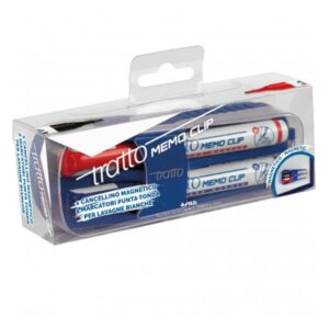 Tratto Marcatori SET 2 PEZZI TRATTO MEMO CLIP CON CANCELLINO