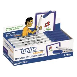 Tratto Marcatori Marcatore Tratto Memo blu  p/tonda 4 0 mm  tratto 1 0-2 5 mm  inchiostro cancellabile a secco per lavagne bianche (conf.12)