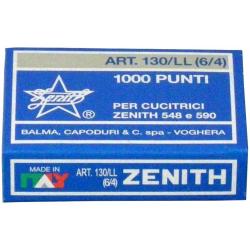 Zenith Punti metallici CF10X1000PUNTI 130/LL 6/4 LEGA LEGGERA AMAGNETICI LA SCATOLA DA 1000 PESA 9GR